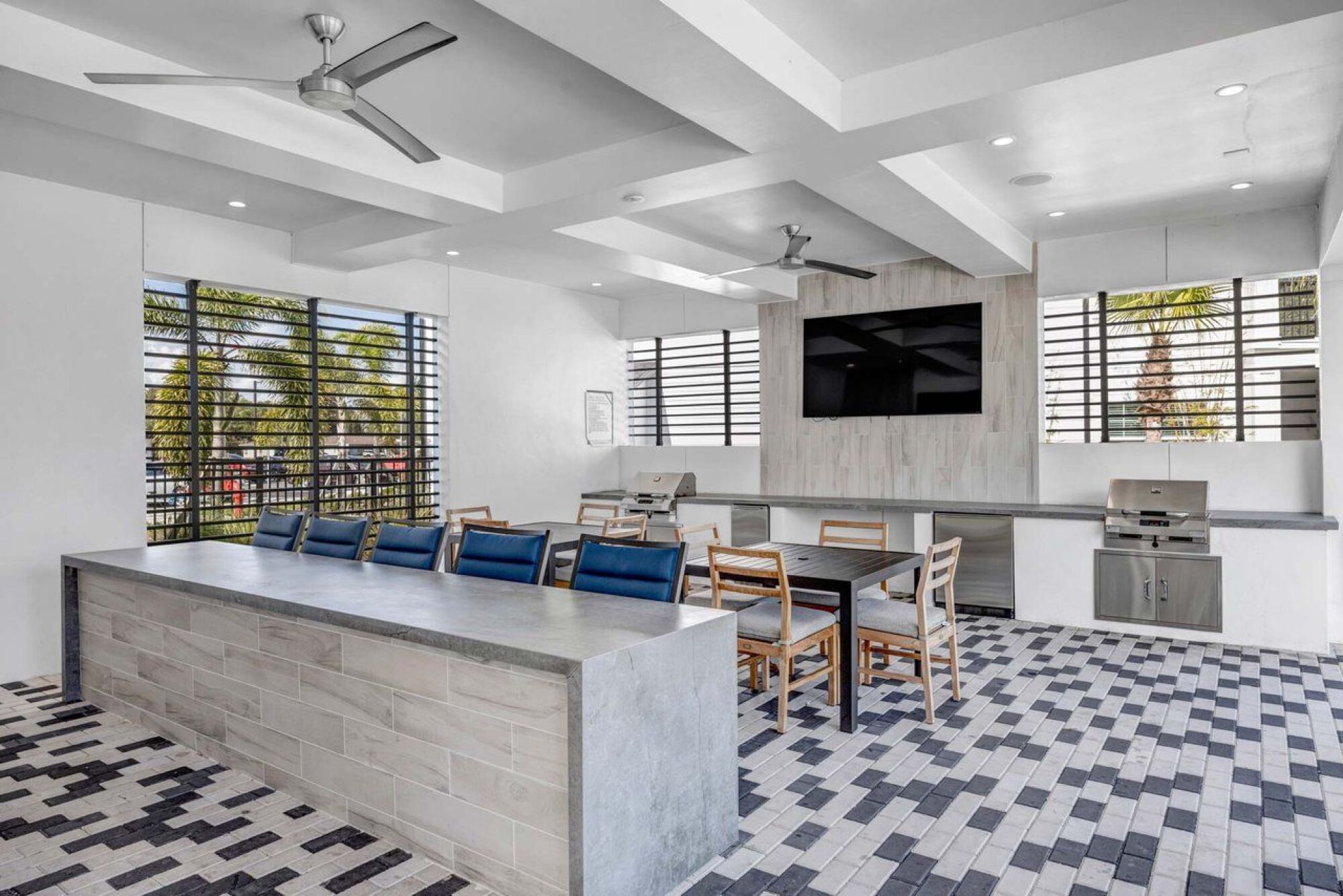 Poolside Grilling Area